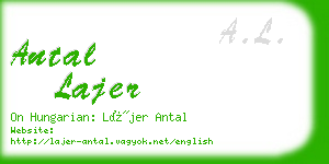 antal lajer business card